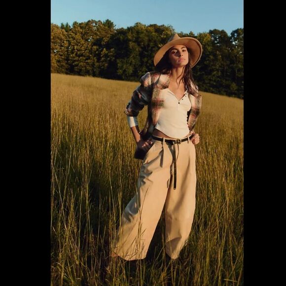 Anthropologie Maeve Pleated Barrel-Leg Chino Pants - Picture 6 of 6